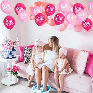 Happy Mother's Day Balloons Party Decorations Supplies - 48PCS Latex 12inch Mothers Day Party Supplies - Best Mom Ever Party Decorations