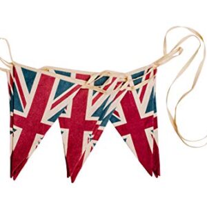 ASVP Shop Vintage British Union Jack Textile Flag Cloth Fabric Bunting Retro Banner UK 16.5 feet Long