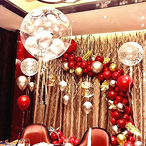 50 PCs Clear Bobo Balloons 20 inches Transparent Bubble Balloon for Light Up LED Balloons,Christmas, Party Events, Wedding, Anniversary, Indoor and Outdoor Decoration, Family Reunion and Birthdays