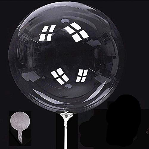 50 PCs Clear Bobo Balloons 20 inches Transparent Bubble Balloon for Light Up LED Balloons,Christmas, Party Events, Wedding, Anniversary, Indoor and Outdoor Decoration, Family Reunion and Birthdays