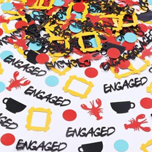 240 pieces friends tv show confetti for bridal shower decorations, friends themed bachelorette table decorations include lobster, engaged confetti