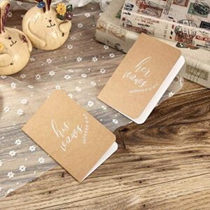 AKITSUMA Vow Books, Wedding Vows Book, His and Hers Vow Book, Brown Kraft Paper Set of 2, US-AKI-012 (Kraft)