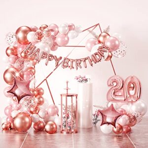 180pcs rose gold balloon arch kit， rose gold balloon decoration set for wedding baby shower birthday bachelorette holiday anniversary graduation party decorations supplies for girls and women