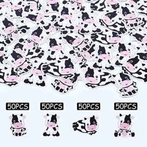 200 Pieces Cow Confetti for Birthday Baby Shower Party, Cow Theme Party Decorations Boys Girls, Farm Animal Cow Print Party Supplies, Holy Cow Im One Moo Moo Birthday Decor