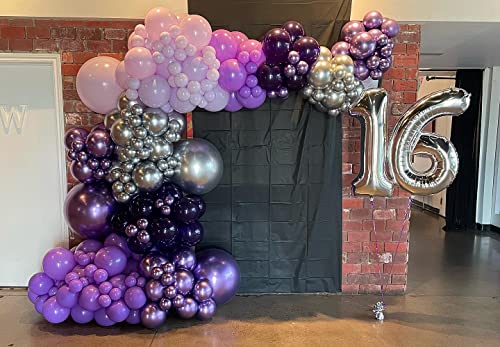 5 pcs Silver Chrome Balloons 36 inch Thick Latex Metallic Balloon for Birthday Party Decorations Bridal Shower Engagement Wedding Anniversary Christmas Party (Silver)