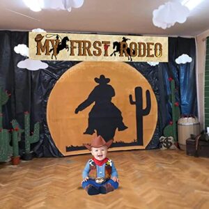 Labakita Lager My First Rodeo Banner, West Cowboy Cowgirl Theme 1st Birthday Banner, Mexican Rodeo Themed 1st Birthday Party Decorations