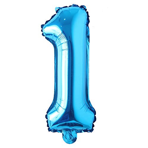 40 inch Blue Happy Birthday party balloons Wedding decorations ballon Alphabet Foil Letter Helium balloon kids baby shower supplies (40 INCH Pure Blue 1)