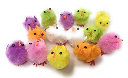 Funiverse Bulk 72 Pack Chenille Chick Baby Shower or Easter Decoration Assortment