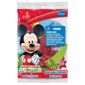 Pioneer Party Group Officially Licensed Disney 12-Inch Latex Balloons, Mickey and Pals Assorted Colors, 6-Count