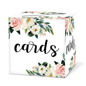 flowers card box for wedding, birthday, baby or bridal shower, engagement,graduation,retirements, anniversaries, party favor, decorations or money box –  1 pc (009 hua)