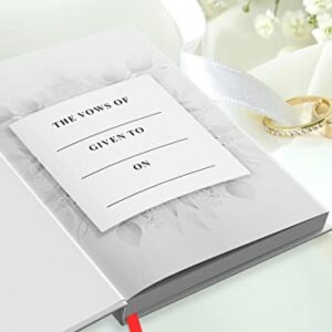 Vow Books His and Hers, Gorgeous Wedding Day Officiant Book and Keepsake, Bridal Shower Gift, Vow Renewal - 6.1'' x 4.8'', Light Gray(Hers) and Dark Gray(His), Light Gray and Dark Gray