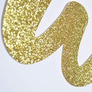 Sweets & Treats Gold Glitter Bunting Banner , Engagement ,Bridal Shower, Wedding Party Decorations (Gold)