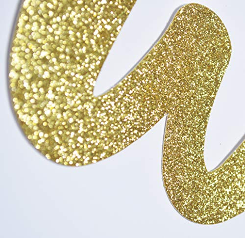 Sweets & Treats Gold Glitter Bunting Banner , Engagement ,Bridal Shower, Wedding Party Decorations (Gold)