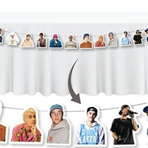 Pop Music Party Banner Decoration (10 foot) for Justin Bedroom Decor, Birthday Parties, Showers, Concerts, Coworker Gift, or Wall Decor