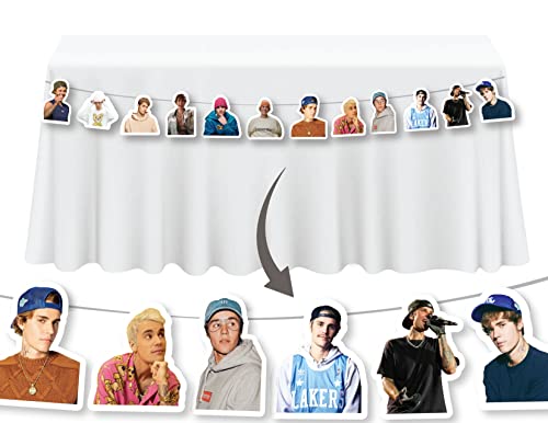 Pop Music Party Banner Decoration (10 foot) for Justin Bedroom Decor, Birthday Parties, Showers, Concerts, Coworker Gift, or Wall Decor