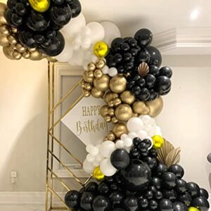 ZFUNBO Black Balloons Different Sizes 95 PCS 18"+12"+10"+5" Matte Black Latex Balloons Black Balloons Garland Kit with Garland Strip for Baby Shower Wedding Halloween Birthday Party Decoration