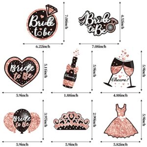 8Pcs Bachelorette Party Decorations Bride to Be Honeycomb Centerpieces, Rose Gold Bridal Shower Table Topper Party Supplies, Pink Hens Night Women Table Centerpieces Wedding Engagement Decor