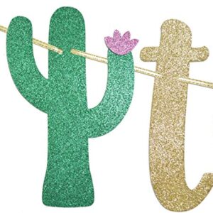 Taco Bout A Baby Gold Glitter Banner Sign Garland for Mexican Fiesta Themed Baby Shower Party Decorations Supplies Cursive Bunting Photo Booth Props