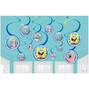 spongebob hanging swirl decorations | assorted designs | 12 pcs