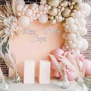 Dusty Rose Pink Nude Peach Neutral Brown Ivory White Boho Balloons Balloon Garland Kit, Boho Neutral Birthday Wedding Baby Shower Party Decorations for Girl