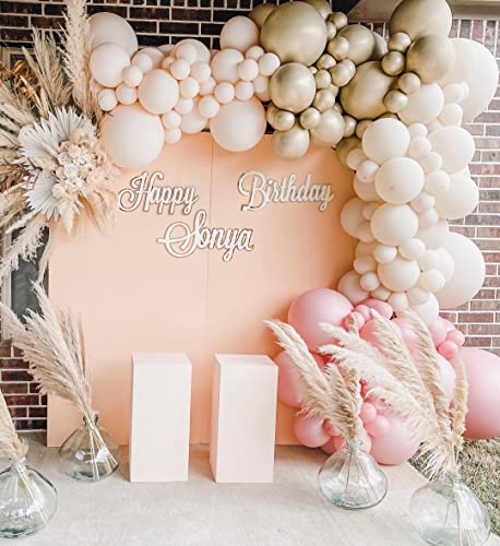 Dusty Rose Pink Nude Peach Neutral Brown Ivory White Boho Balloons Balloon Garland Kit, Boho Neutral Birthday Wedding Baby Shower Party Decorations for Girl