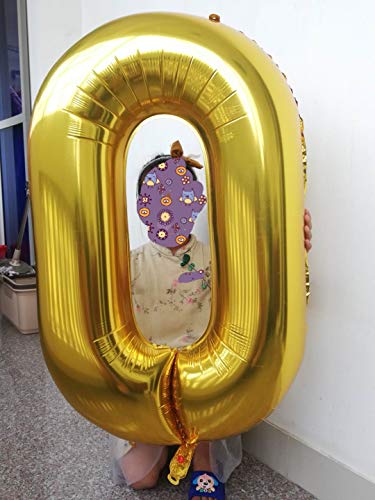 Gold 8 Balloons,40 Inch Birthday Foil Balloon Party Decorations Supplies Helium Mylar Digital Balloons (Gold Number 8)