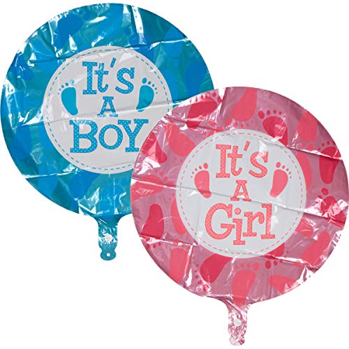 Clover Products Premium Gender Reveal Powder Cannon – 4 Pack Includes 2 Pink and 2 Blue | 12 Inch Gender Reveal Poppers | Compressed Air Powered | Make Your Announcement Unforgettable | Each Box Contains a FREE “It’s a Girl” and “It’s a Boy” Balloon.