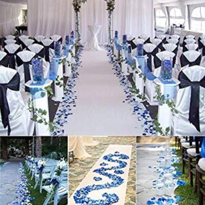 ALLHEARTDESIRES Mixed Royal Blue & Light Blue & White Party Wedding Flowers Silk Rose Petals Party Confetti Bridal Shower Favor (1,200)