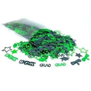 Green Graduation Confetti 2023 - Pack of 1000 | Grad Confetti 2023, Graduation Decorations 2023 | Graduation Centerpieces for Tables 2023 | Green Graduation Party Decorations 2023 Confetti Graduation