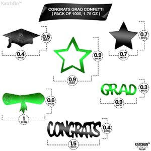 Green Graduation Confetti 2023 - Pack of 1000 | Grad Confetti 2023, Graduation Decorations 2023 | Graduation Centerpieces for Tables 2023 | Green Graduation Party Decorations 2023 Confetti Graduation