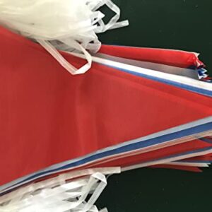 ZSNICE 80 Meters 262 Feet Fabric Red White and Blue Buntings Pennant Banner Garden Triangle Flags Party Decorations Festive Garlands for July 4th Independence Day Birthday Wedding Outdoor and Indoor