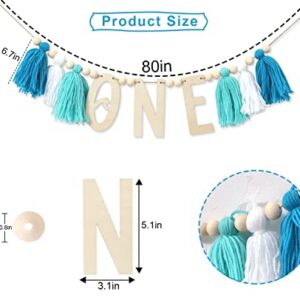 Surf Birthday The Big One High Chair Banner - Garland Boho 1st/First Birthday Decoration - Tassel Surf Birthday Party, Big One Birthday, Wave Banner(WAVE ONE BANNER)