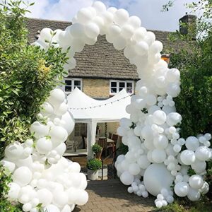 White Balloons Different Sizes, 106 Pieces White Balloon 18''+12''+10''+5'' Latex Balloon for Baby Shower, Wedding, Birthday Party Balloons