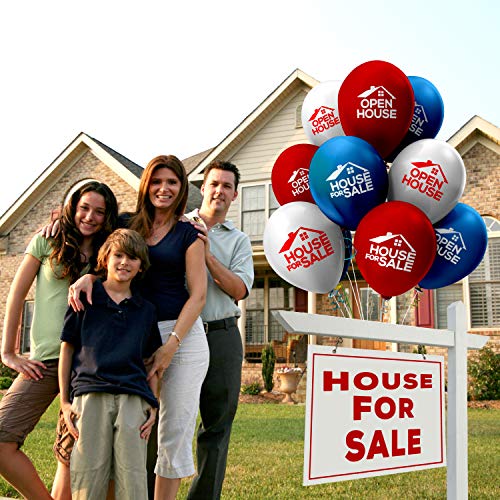 House for Sale Balloons - Open House Balloons for Real Estate - Realtor Metallic Balloons Supplies Sign - Sale by Owner - Realtor Open House - Realtor Kit - Realtor House Signs (72)