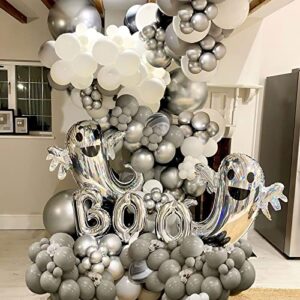 FREECHASE Silver Balloons 100pcs Different Size Pack 18/12/10/5 Inch Metallic Silver Garland Kit for Birthday Wedding Bridal Baby Shower Graduation Valentines Day Mothers Day Party Decorations