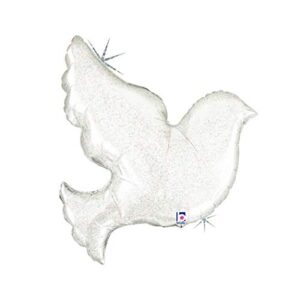 34″ pearl white dove shape balloon