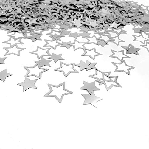 Werich Star Confetti Merry Christmas Max Party Silver Table Confetti Happy Birthday Baby Shower Wedding Party Sprinkles Confetti Metallic Foil Stars for Party Wedding Festival Decorations 1100 Pieces