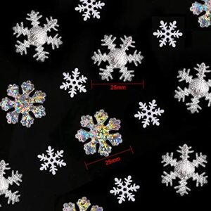 Christmas Snowflake Confetti Decoration(300pcs),Konsait Large Shimmer Snowflakes Cake Table Confetti for Xmas Party Decor Accessories winter wedding happy new year Arts Crafts party Decoration Supplies