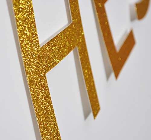 FOZEE I'm 25 Bitches Gold Glitter Banner for Happy 25th Birthday Party Decorations (Gold)