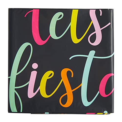 3 Pack Let’s Fiesta Table Covers for Cinco de Mayo Decorations, Mexican Taco Party Supplies (54 x 108 in)