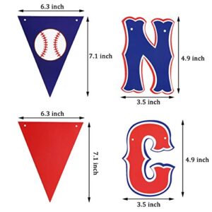 2PCS Baseball Party Concessions Paper Banner - Sports/Baseball Themed First Birthday Party Decorations Supplies Favors Wall Home Decor Photo Prop Paper Garland