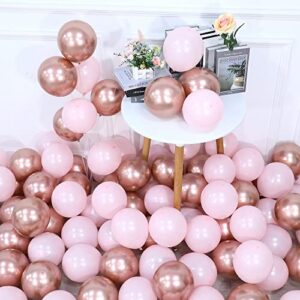 126pcs Pink Rose Gold White Balloons Garland Arch Kit,with 18inch 4D Rose Gold Foil balloon Set,for Girl Princess Birthday Party Wedding Bridal Shower Anniversary Baby Shower Background Decoration