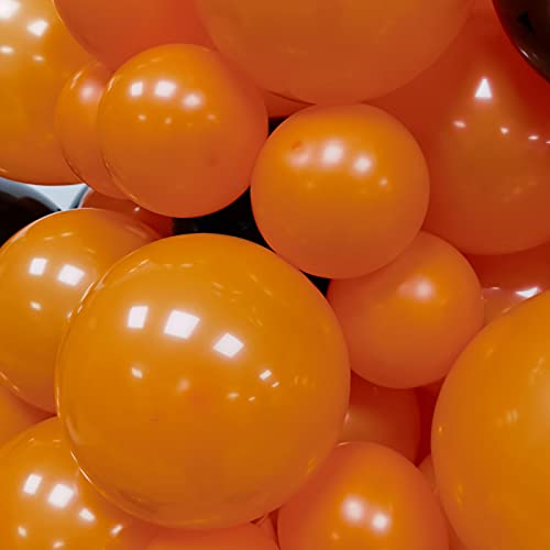 MOXMAY Orange Black Balloon Garland 163 Pcs 18In 12In 10In 5In Latex Balloons Arch Kit for Halloween Baby Shower Bridal Shower Birthday Party Decors (Orange Black)