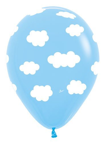 Clouds Latex Balloons - Bag of 10 Size 11 inches Air or Helium Fill