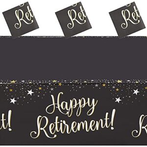 happy retirement party table covers (54 x 108 in, 3 pack)