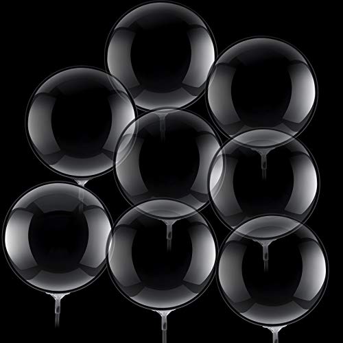 30 Pieces Bubble Transparent Balloons Bobo Balloons Crystal Bubble Clear Balloons for Birthday Party House Christmas Wedding Anniversary Indoor and Outdoor (10 Inches)