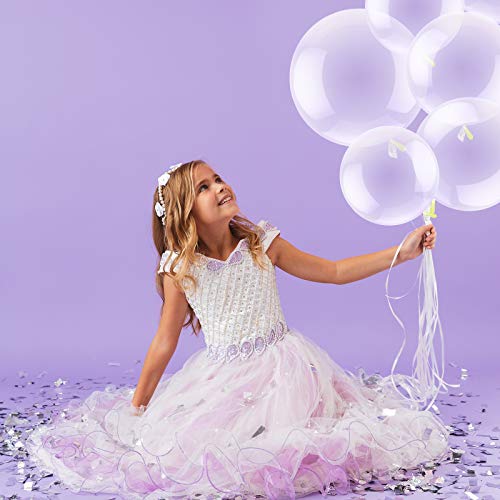 30 Pieces Bubble Transparent Balloons Bobo Balloons Crystal Bubble Clear Balloons for Birthday Party House Christmas Wedding Anniversary Indoor and Outdoor (10 Inches)