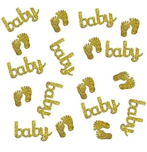 100pcs of double-side gold glitter baby confetti for wedding bithday parties bridal shower confetti baby shower decorations table scatters setting