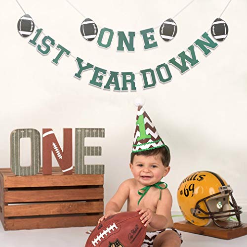 Football Birthday 1st Year Down Banner - Below First Grade, Football Theme Banner, First Birthday Party Decorations, Super Bowl Birthday Sports Party, Personalized Super Bowl Decoration.