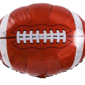 Hall & Perry Game Day Football Balloon Kit with Mylar Letters and Footballs and Latex White Green and Black Balloons